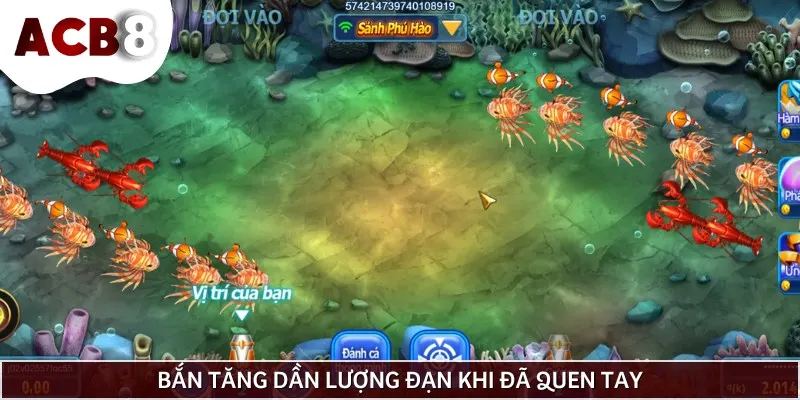 Tăng dần hỏa lực khi quen tay giúp bạn diệt cá lớn nhanh hơn