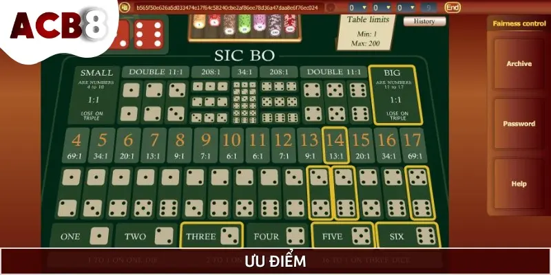 Ưu điểm nổi bật nhất của cách đánh tài xỉu 1-3-2-4